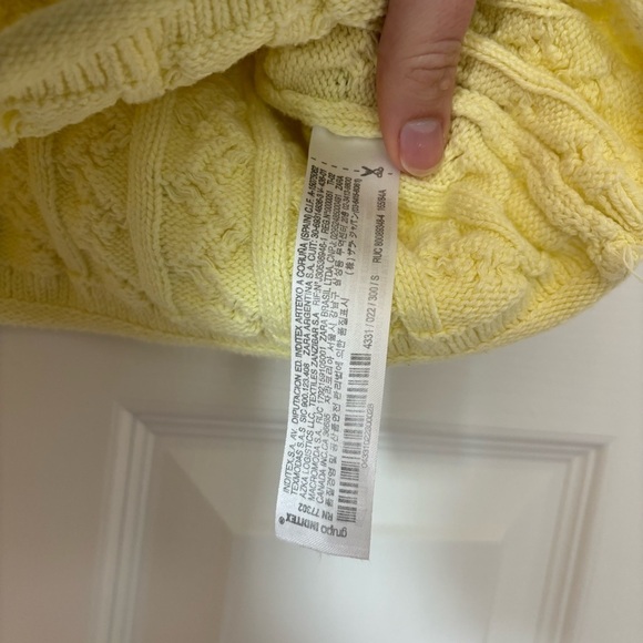 Zara Women’s Cropped Butter Yellow Cable Knit Sleeveless Sweater Vest Tank Top S - Picture 4 of 9